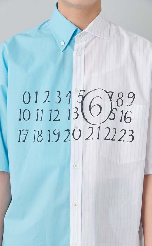 アシンメトリーショートスリーブシャツ