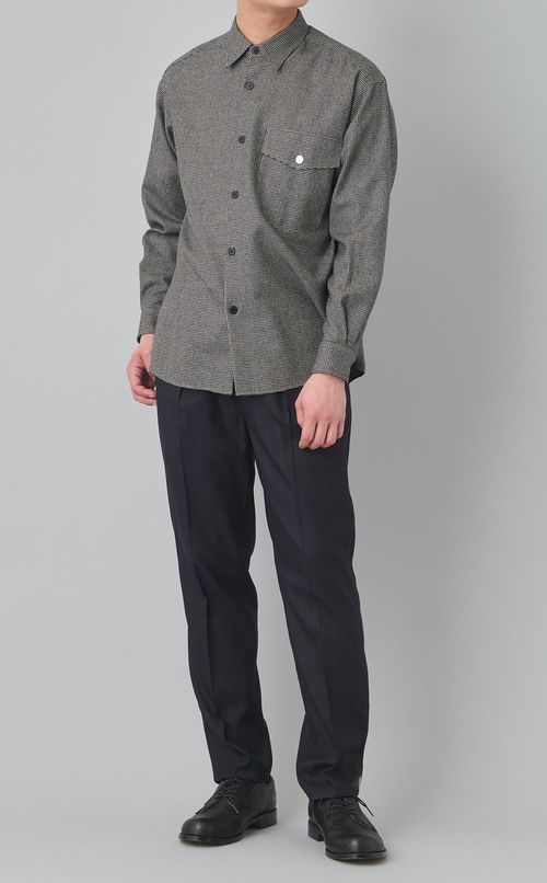 ハウンドトゥースレギュラーカラーシャツ