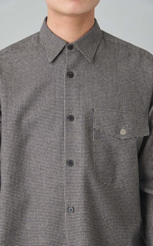 ハウンドトゥースレギュラーカラーシャツ