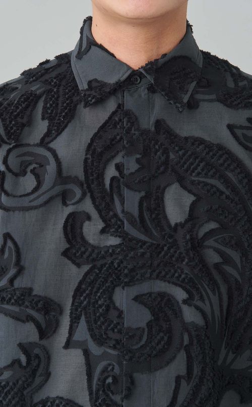 カットジャガードシャツ