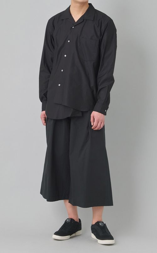 ワイドクロップドベルトパンツ