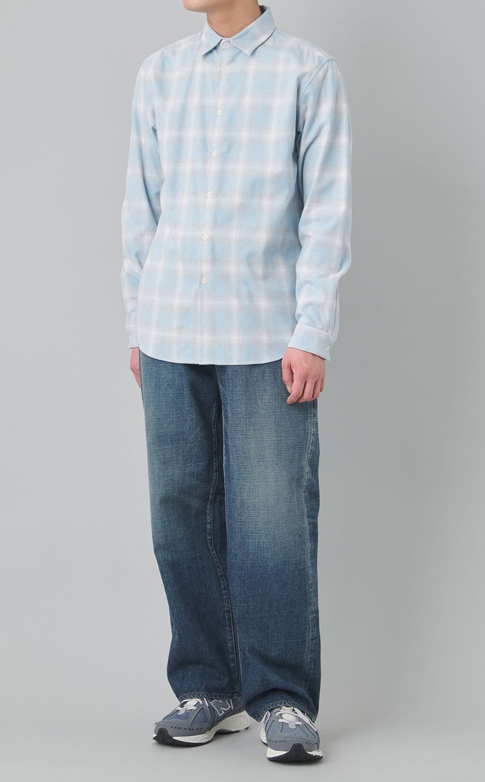 レギュラーカラーチェックシャツ