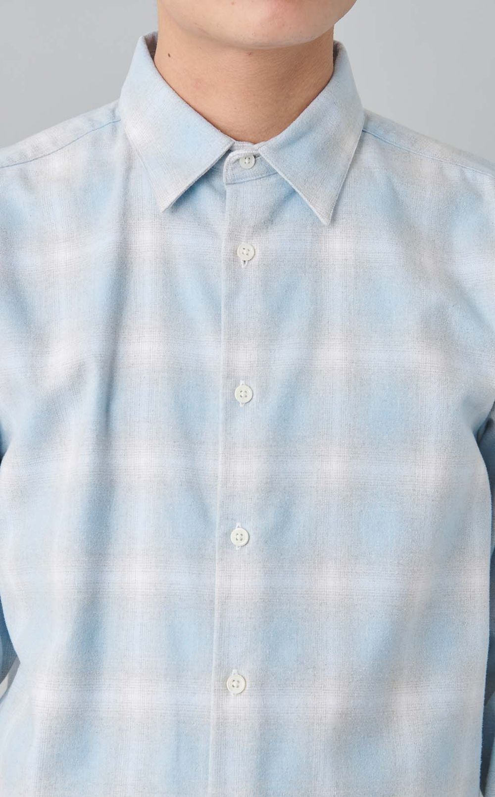 レギュラーカラーチェックシャツ