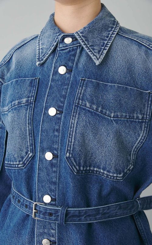 オープンスリーブデニムジャケット