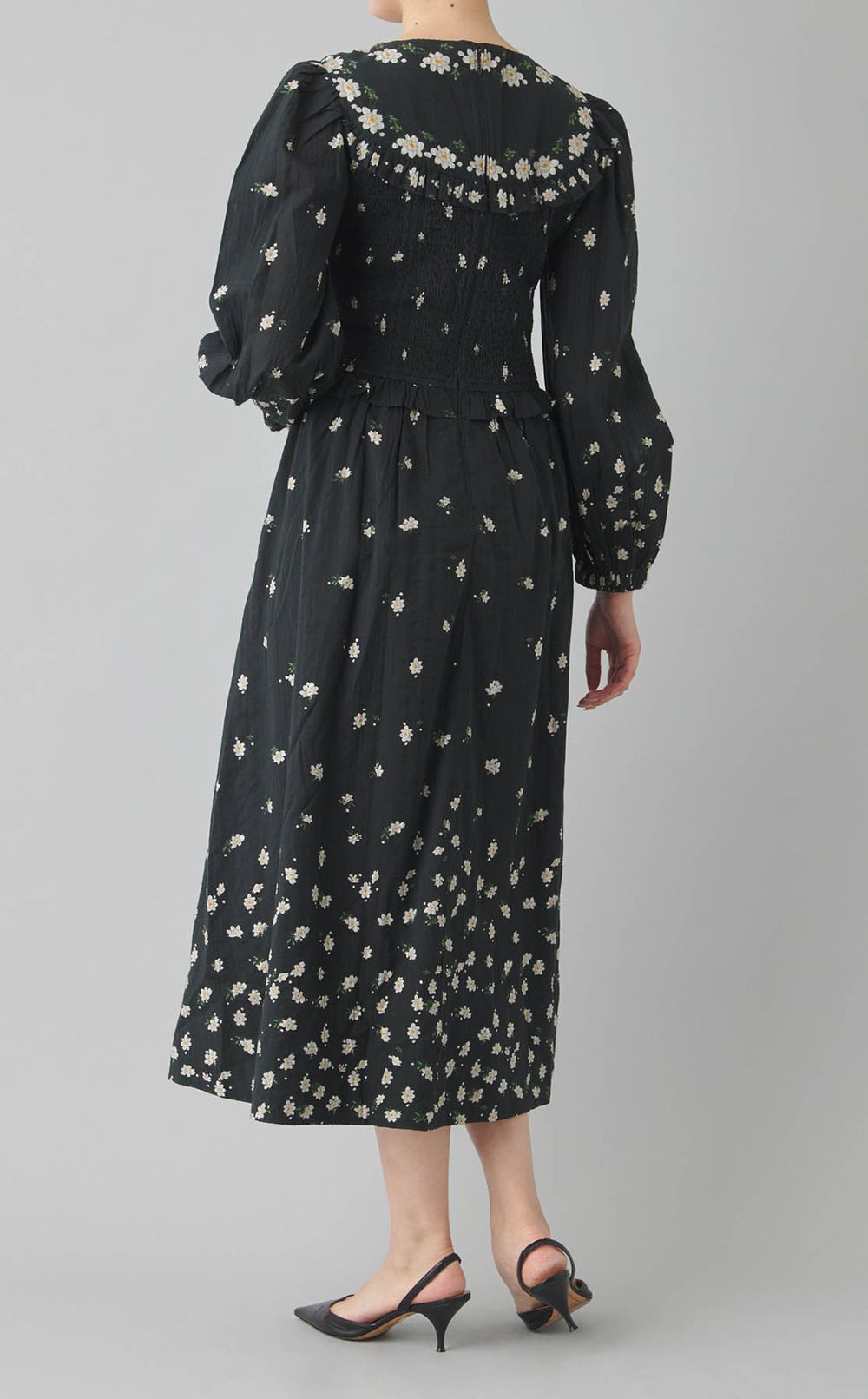 フラワープリン卜ギャザーワンピース