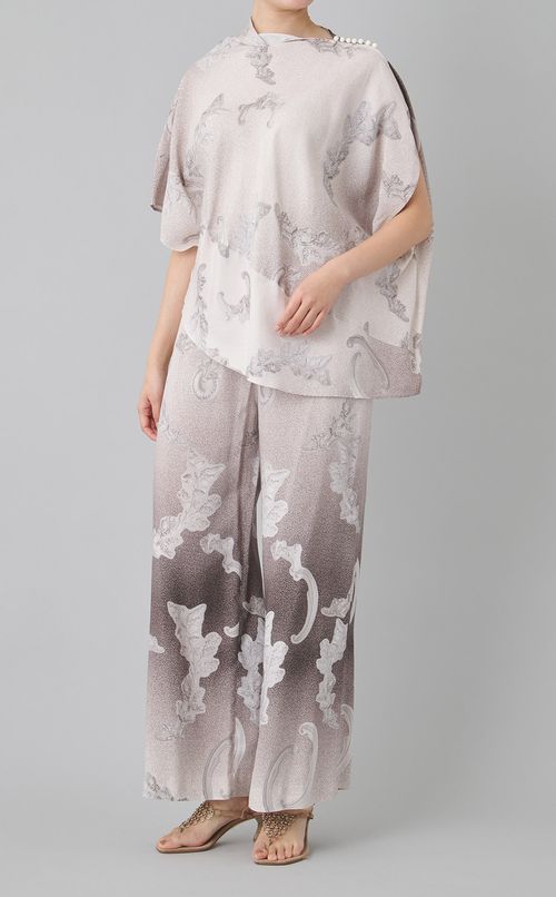 バロックプリントワイドパンツ