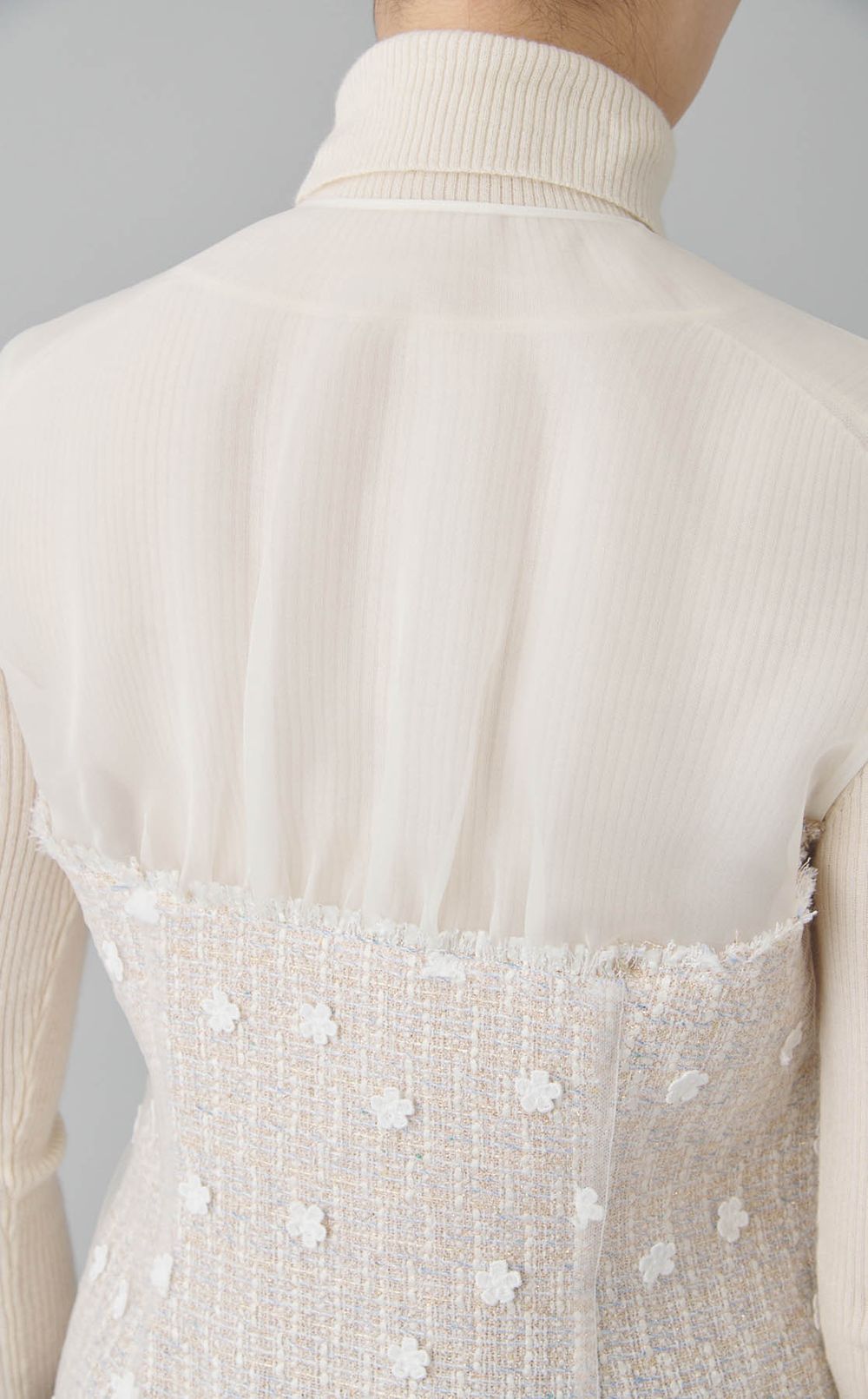 ツイードラッピングジレ