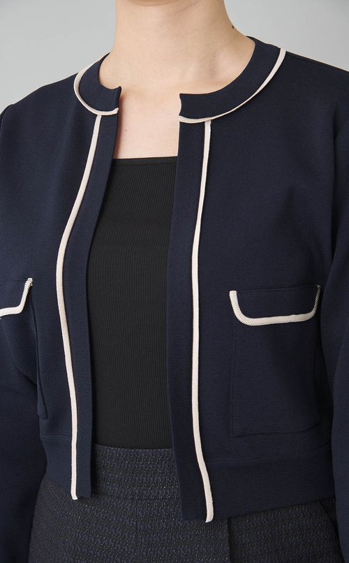 ミラノリブノーカラージャケット