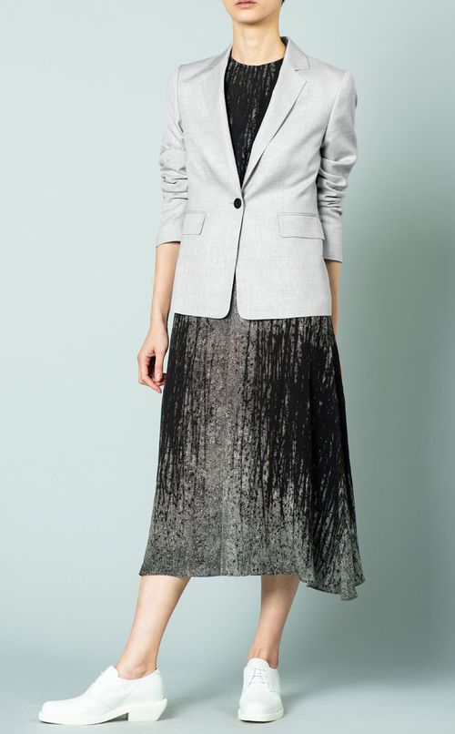 リネン混テーラードジャケット