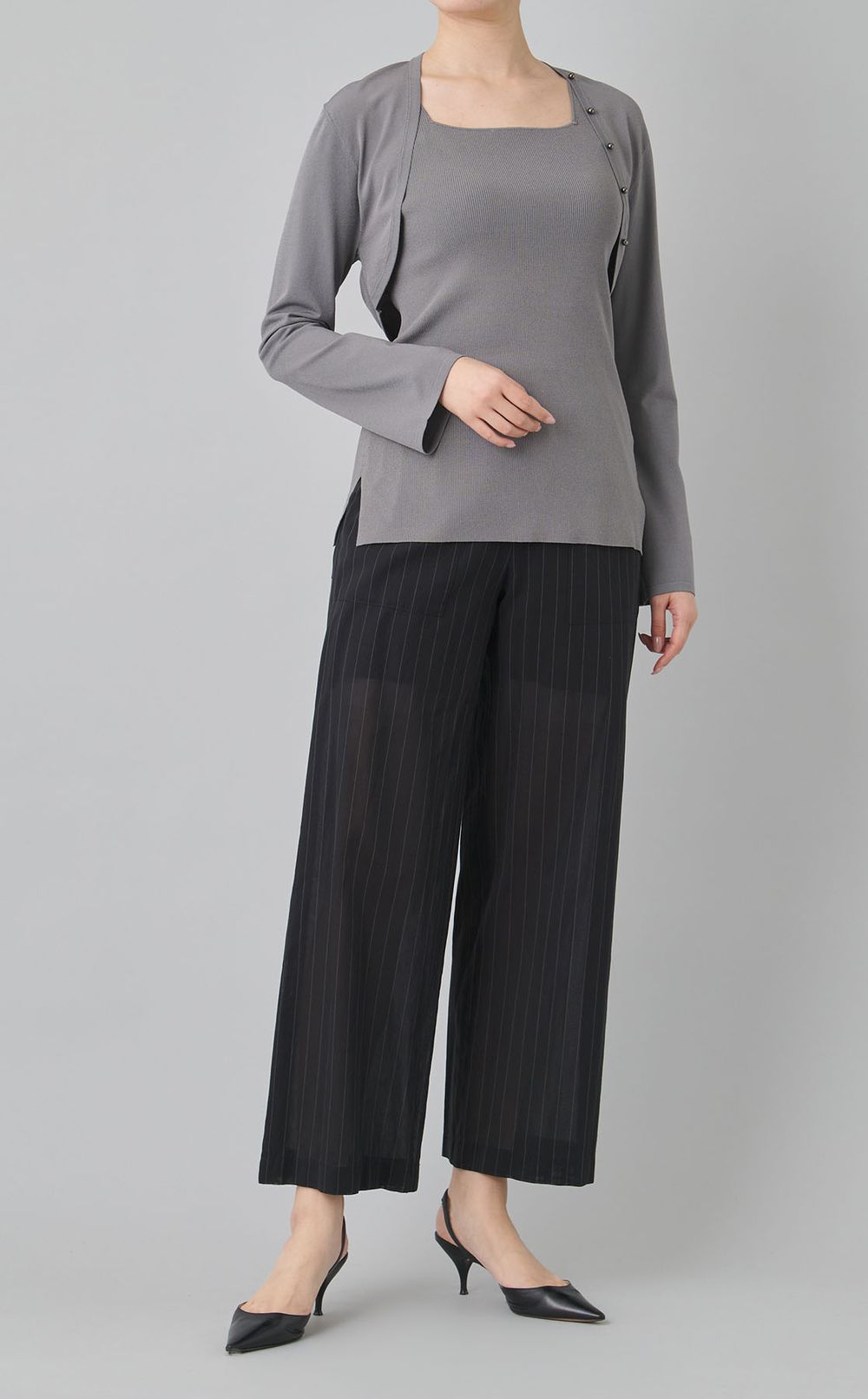 ボイルコットン ワイドイージーパンツ