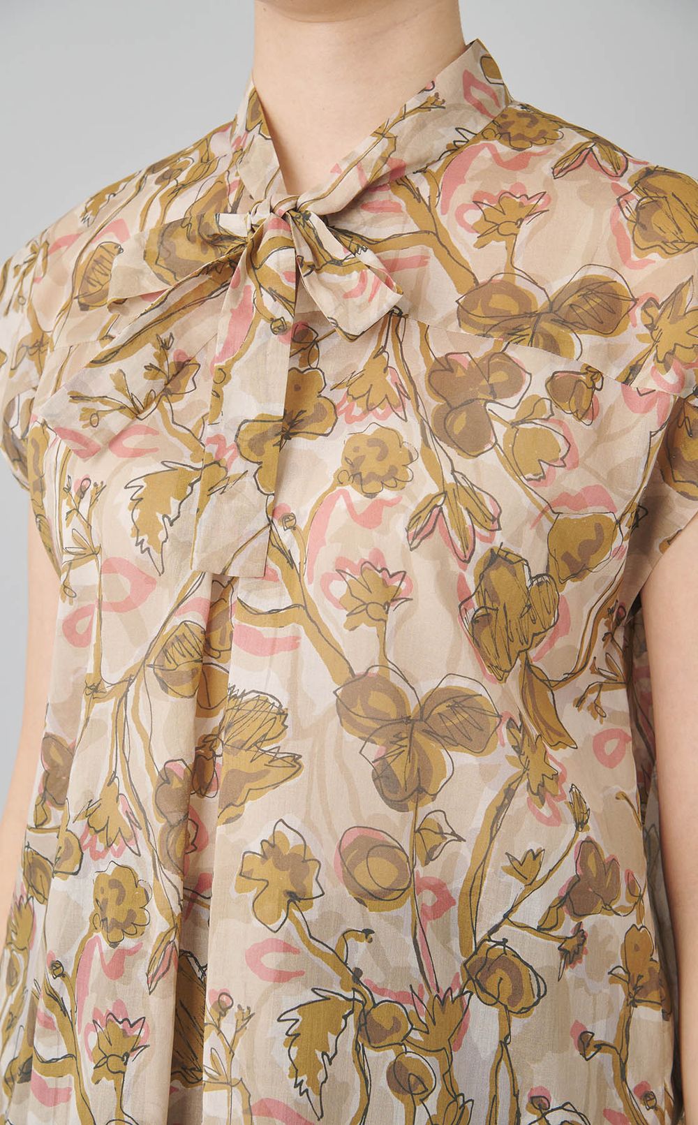 2wayボウタイブラウス