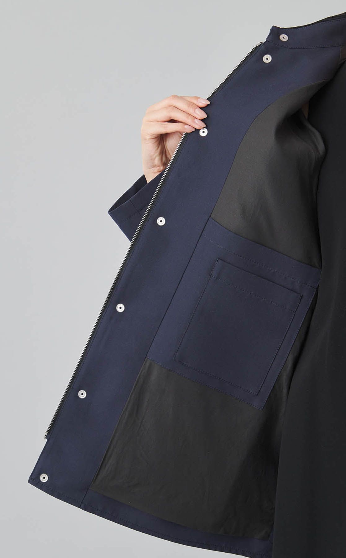 seventen by mihokawahitoダブルクロスフレアショートコート ダブルクロスフレアショートコート(ベージュ) - seventen