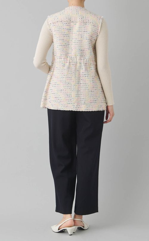 カラフルツイードポケットジレ