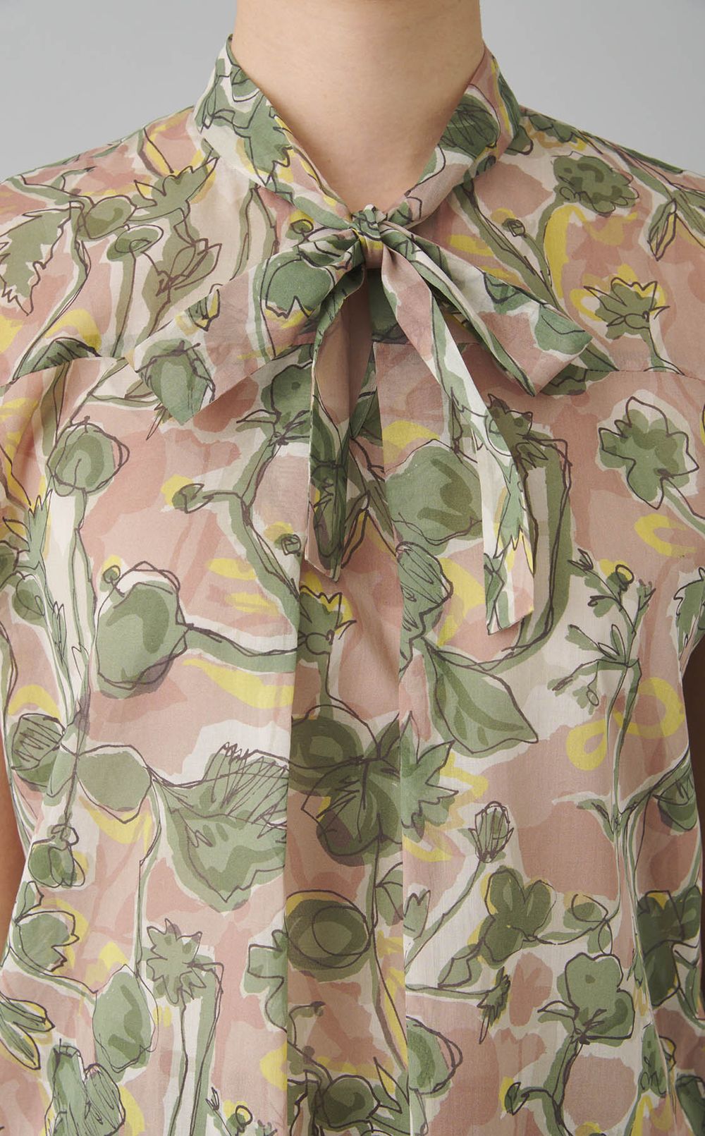 2wayボウタイブラウス