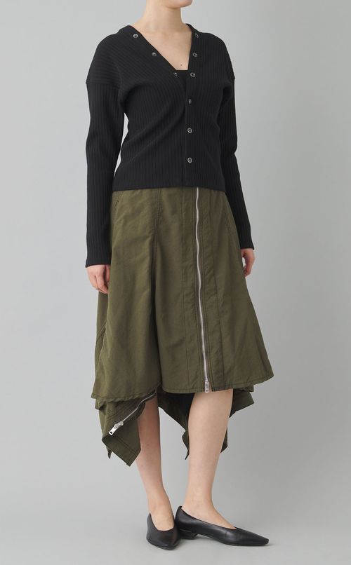 リブバックフロントトップス