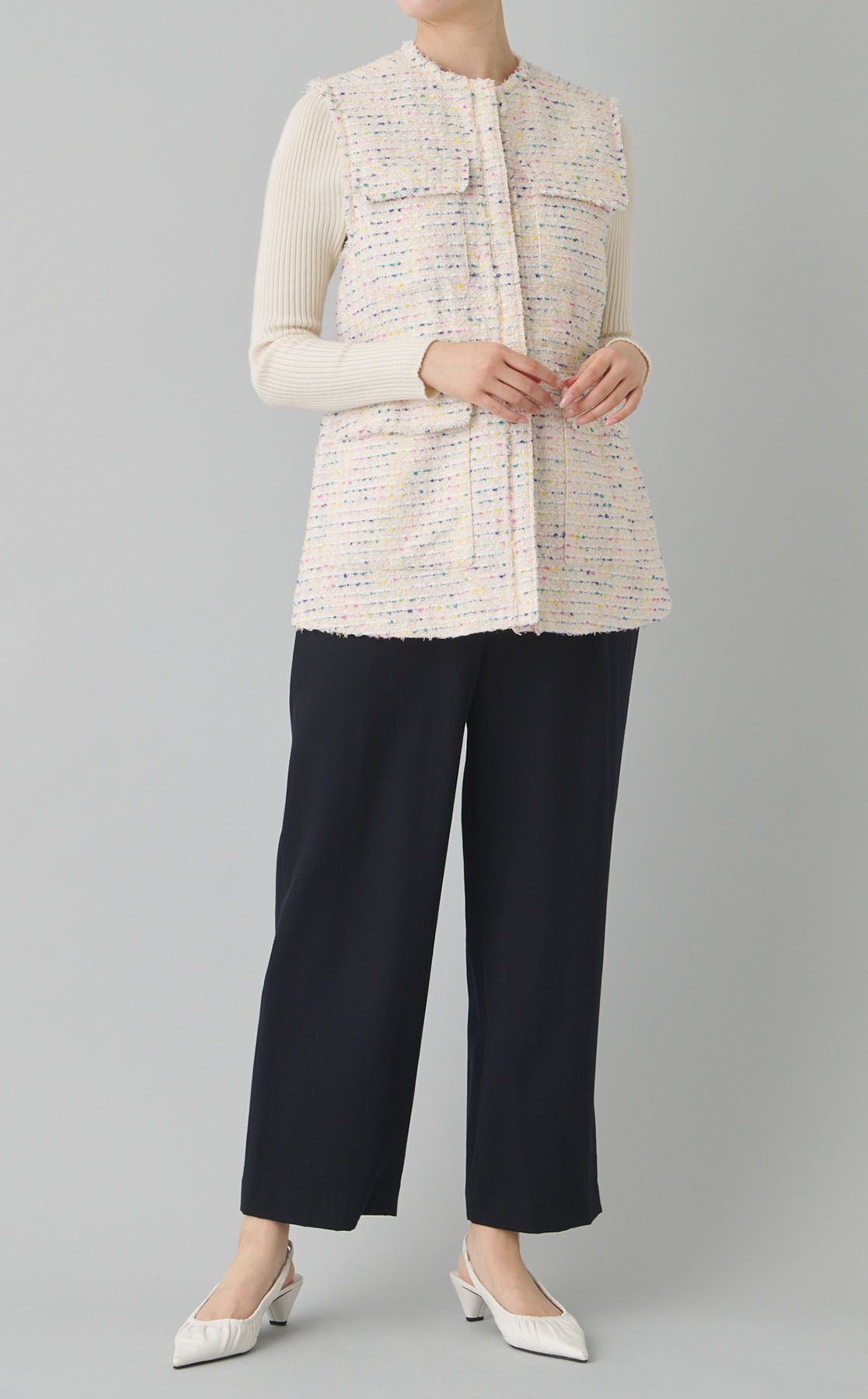 Ballsey｜カラフルツイードポケットジレ