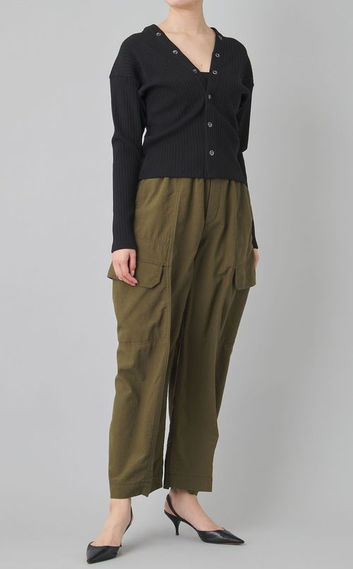 リブバックフロントトップス