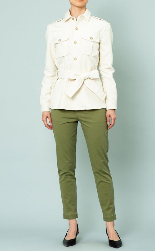 ベルト付コットンサファリジャケット