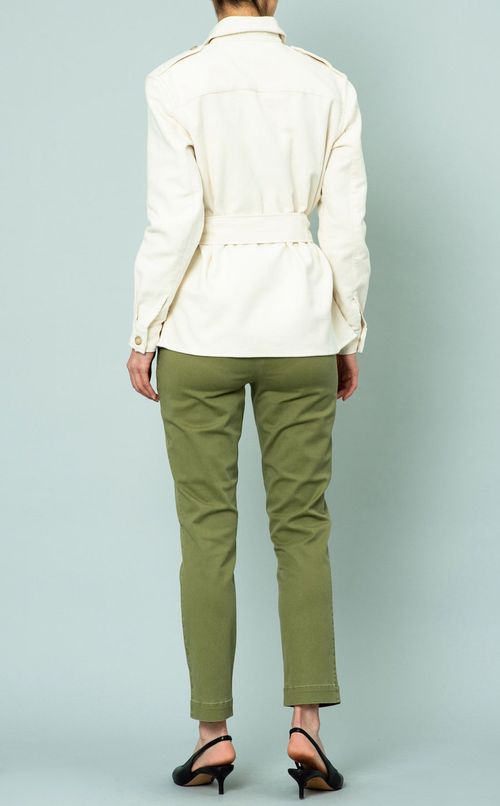 ベルト付コットンサファリジャケット