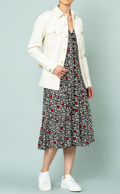 ベルト付コットンサファリジャケット