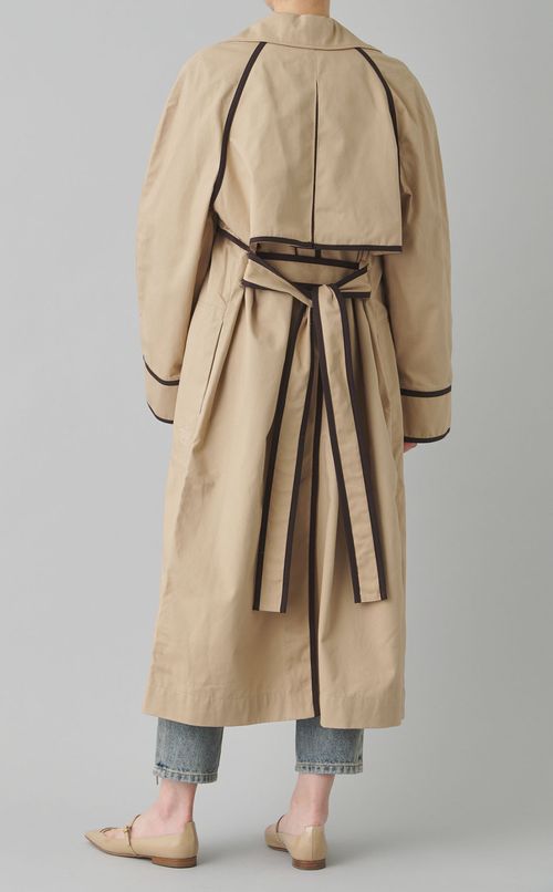 コットンパイピングトレンチコー卜