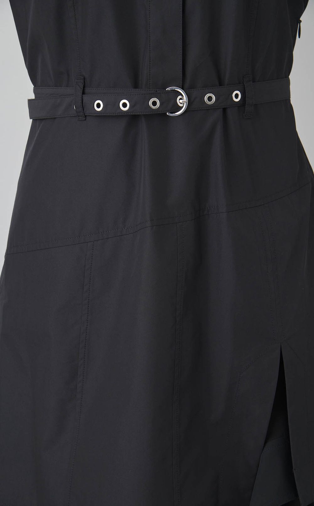 レースレイヤードシャツドレス