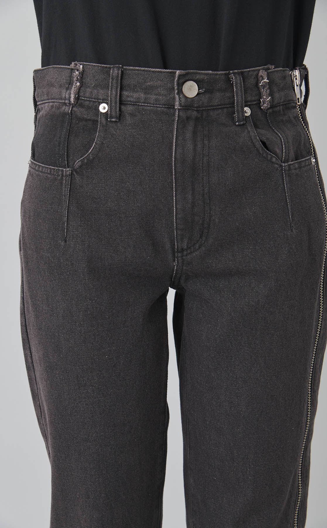3.1 Philip Lim サイドジップ TALON 再構築ブラックデニム 黒 3.1 