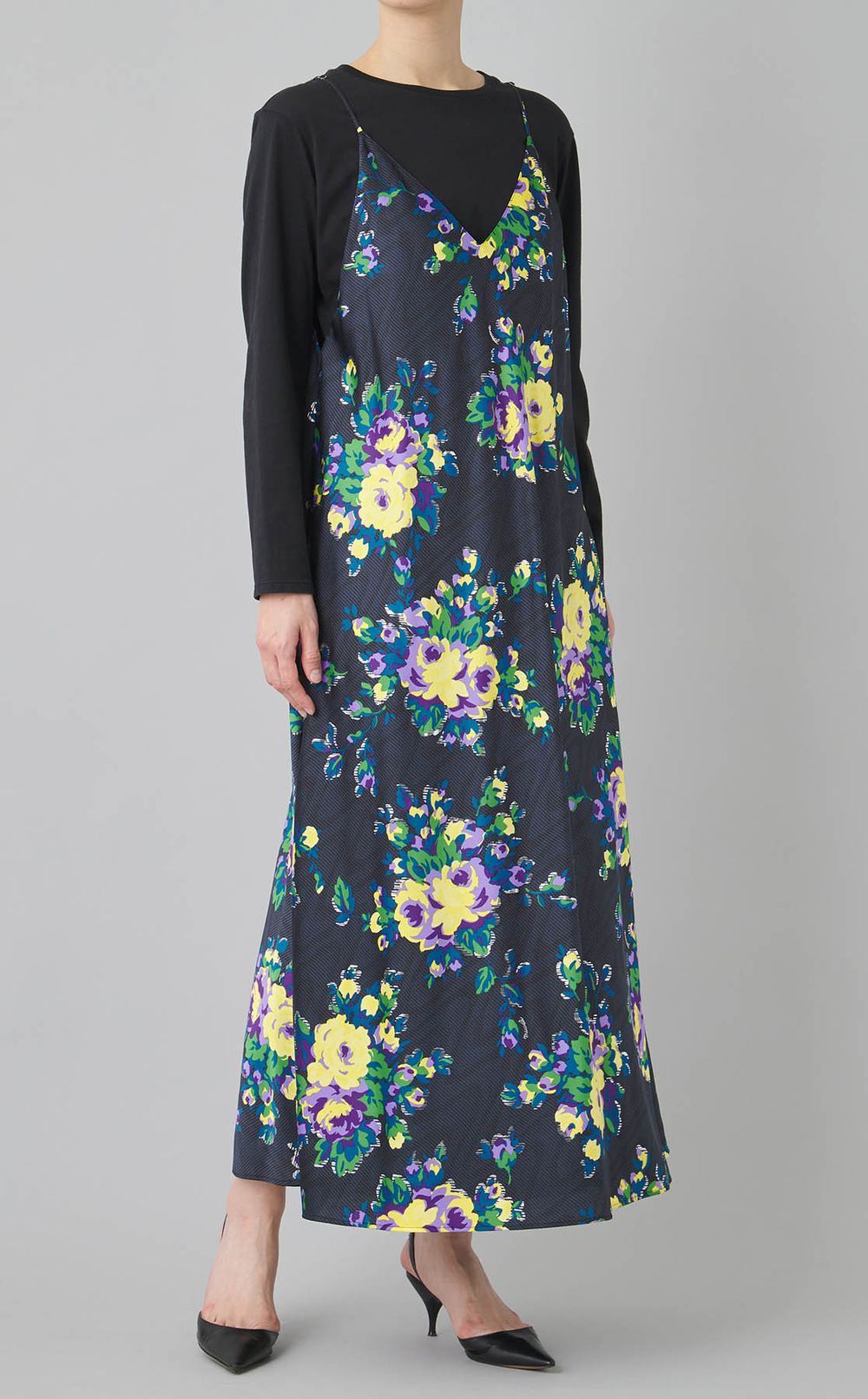 ローズプリントキャミソールワンピース