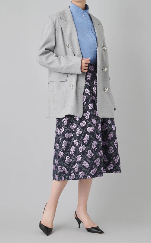 フラワージャガードスカート