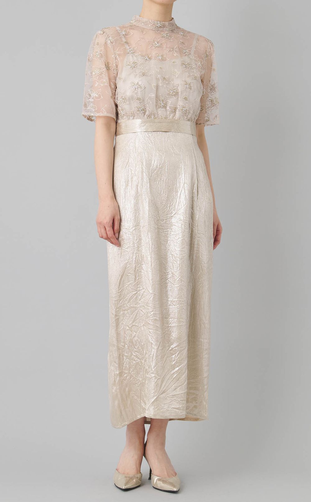 フラワーオーガンジーセットドレス