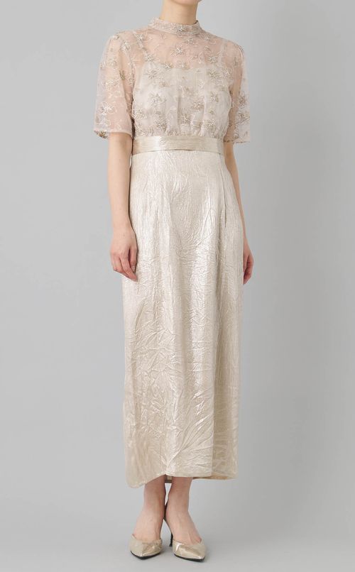 フラワーオーガンジーセットドレス