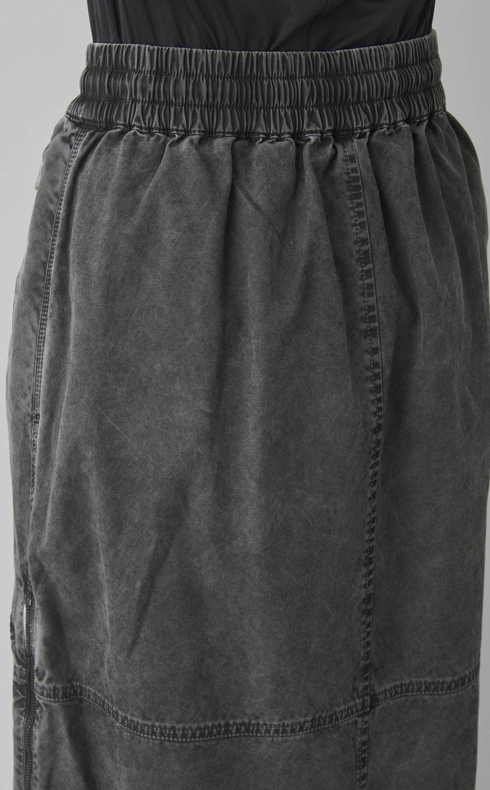 デニムサイドジップロングスカート