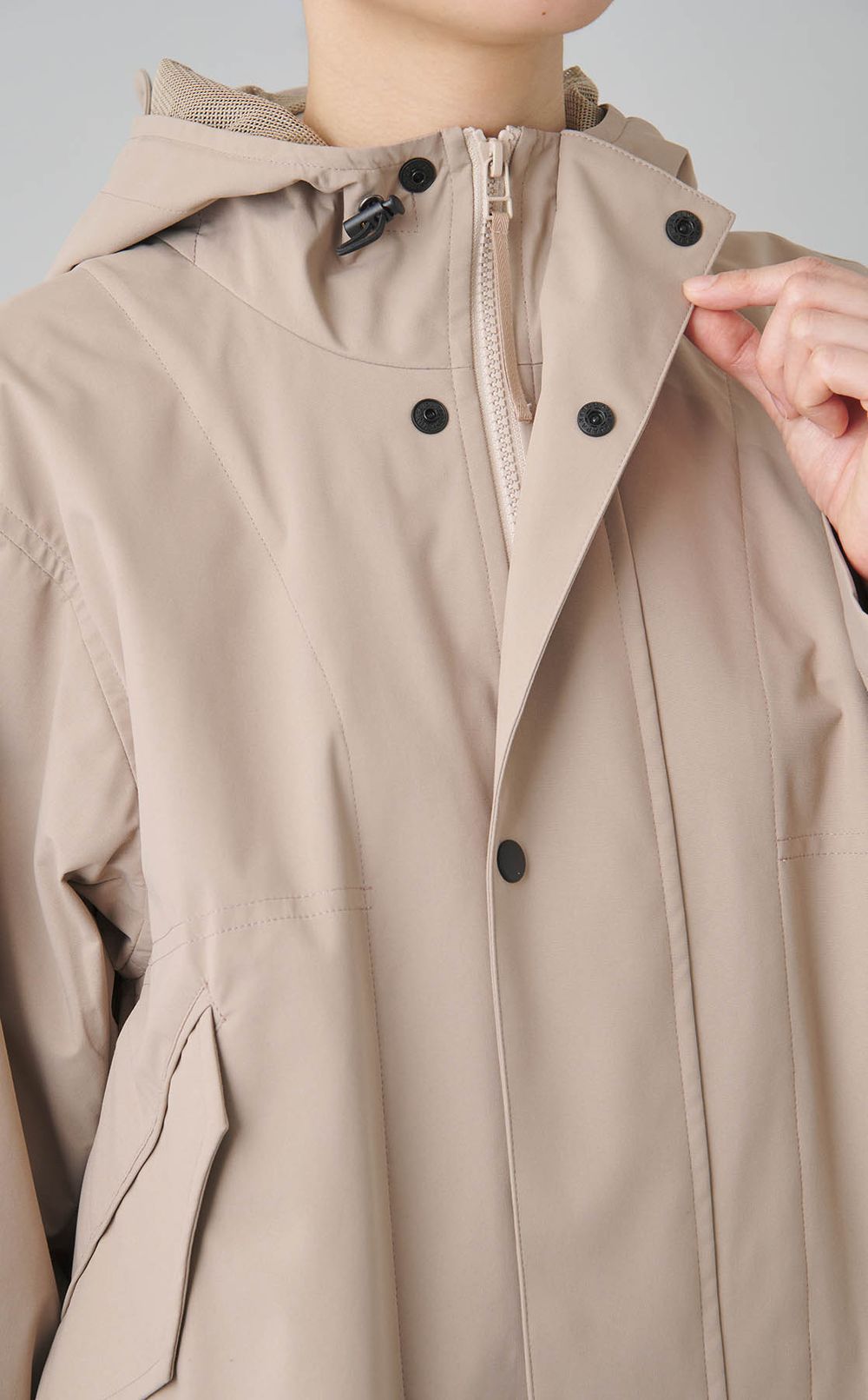 3レイヤーフーディモッズコート