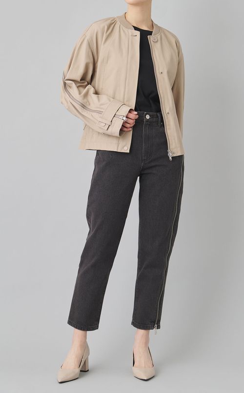 サイドジップデニムパンツ