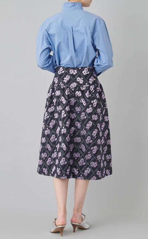 フラワージャガードスカート