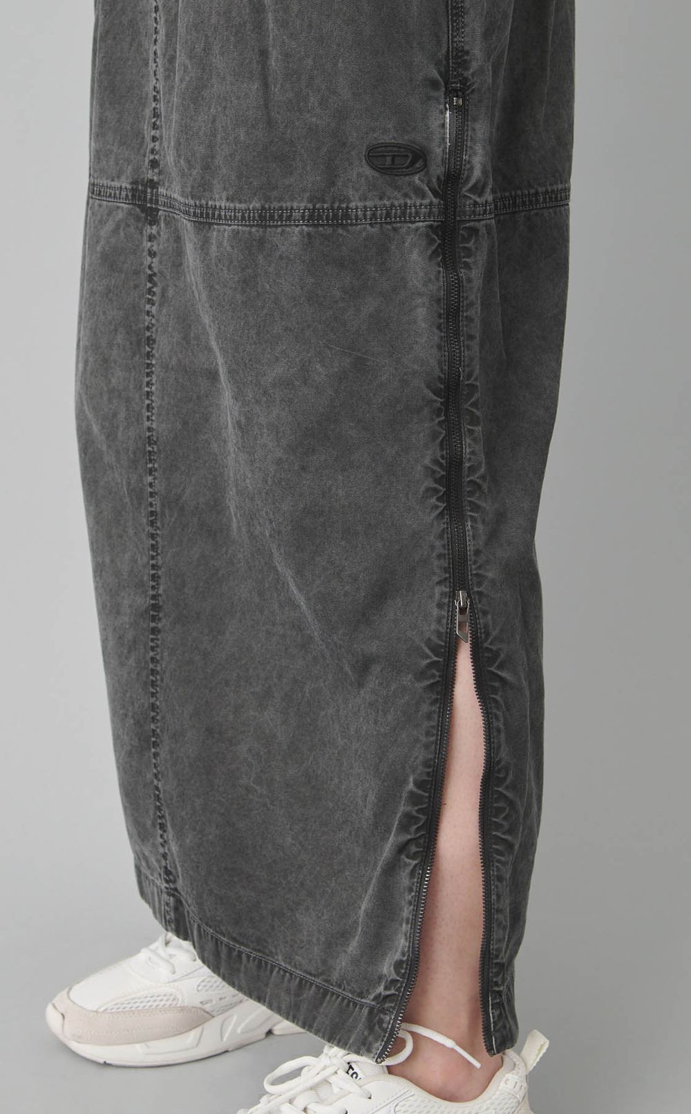 デニムサイドジップロングスカート