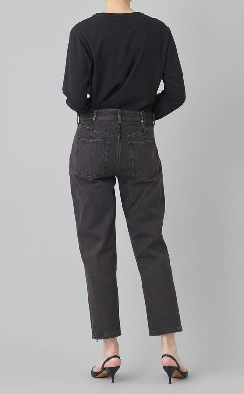 サイドジップデニムパンツ