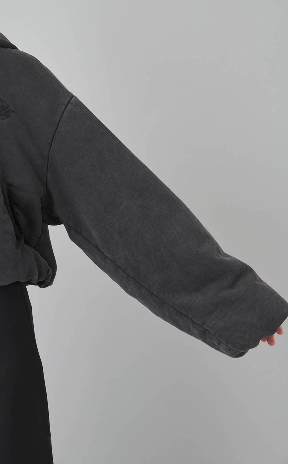 ダブルジャージークロップドパーカー