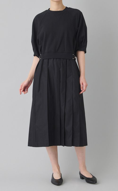 ランタンスリーブコンビワンピース