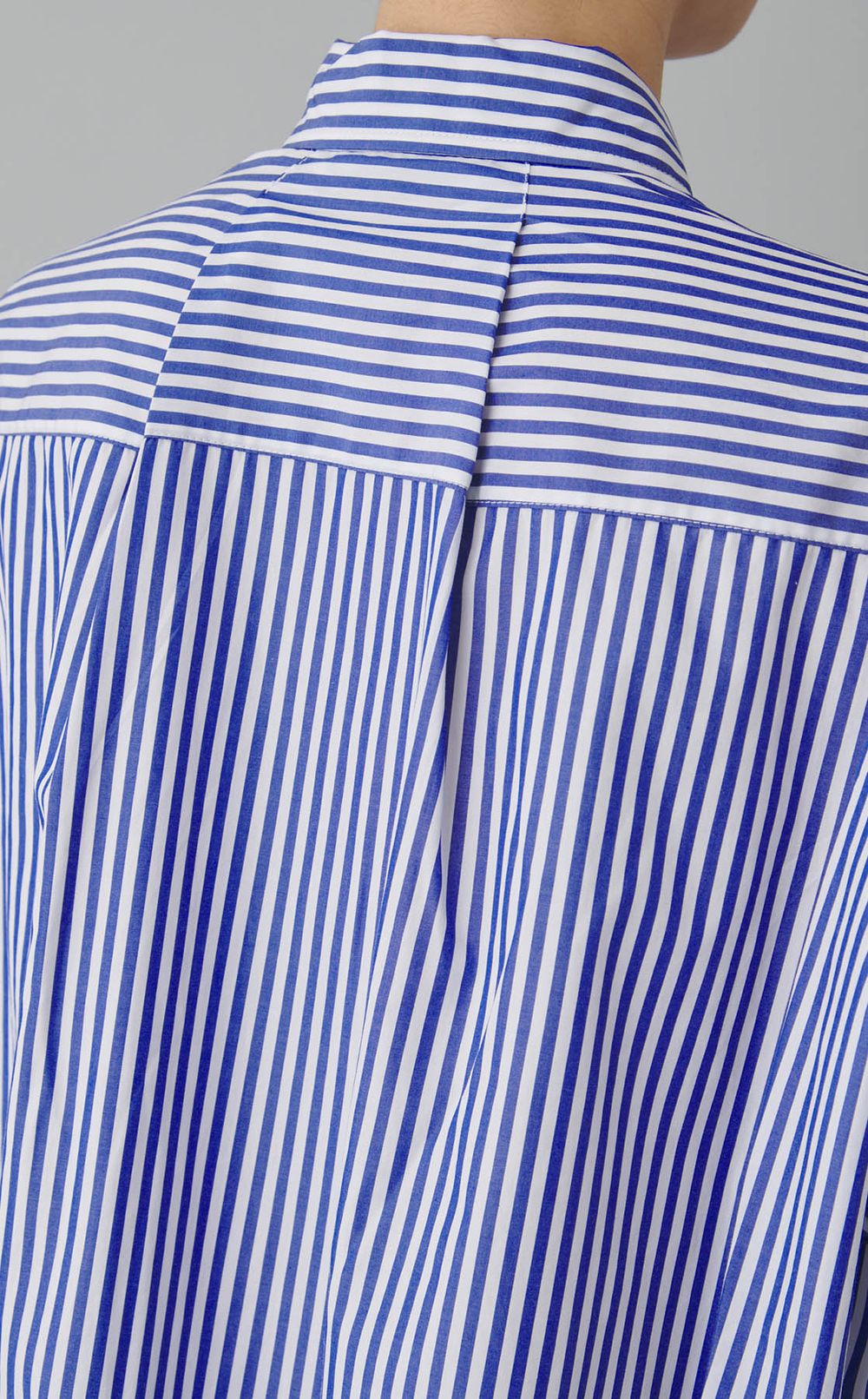 コットンパネルストライプシャツ