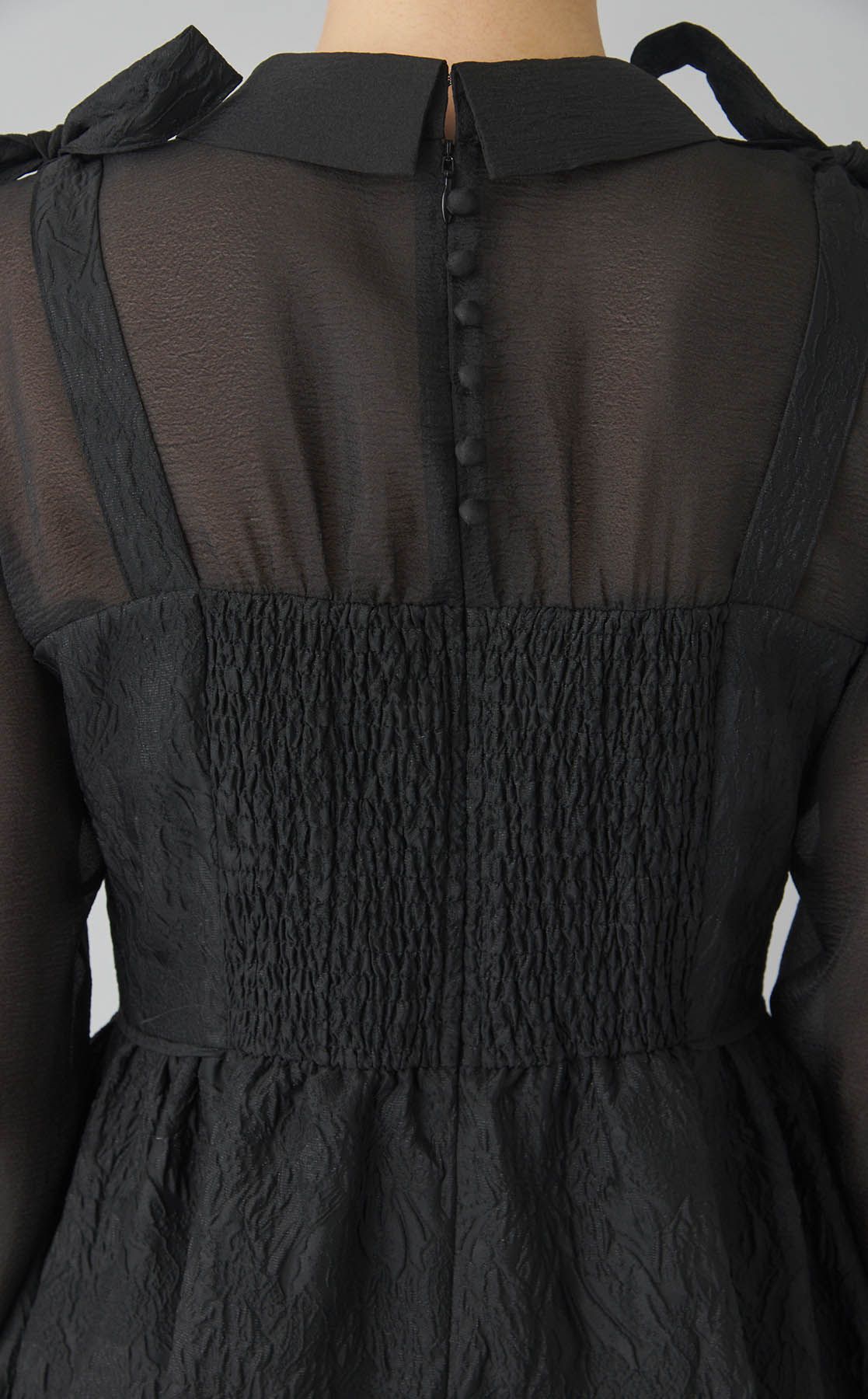 FURFUR｜シアーシャツコンビワンピース