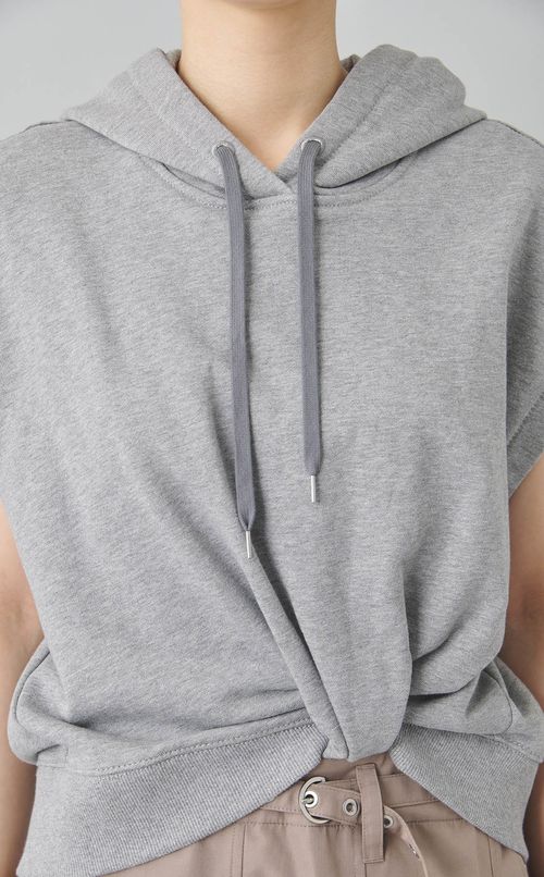 スリーブレスフーディコンボワンピース