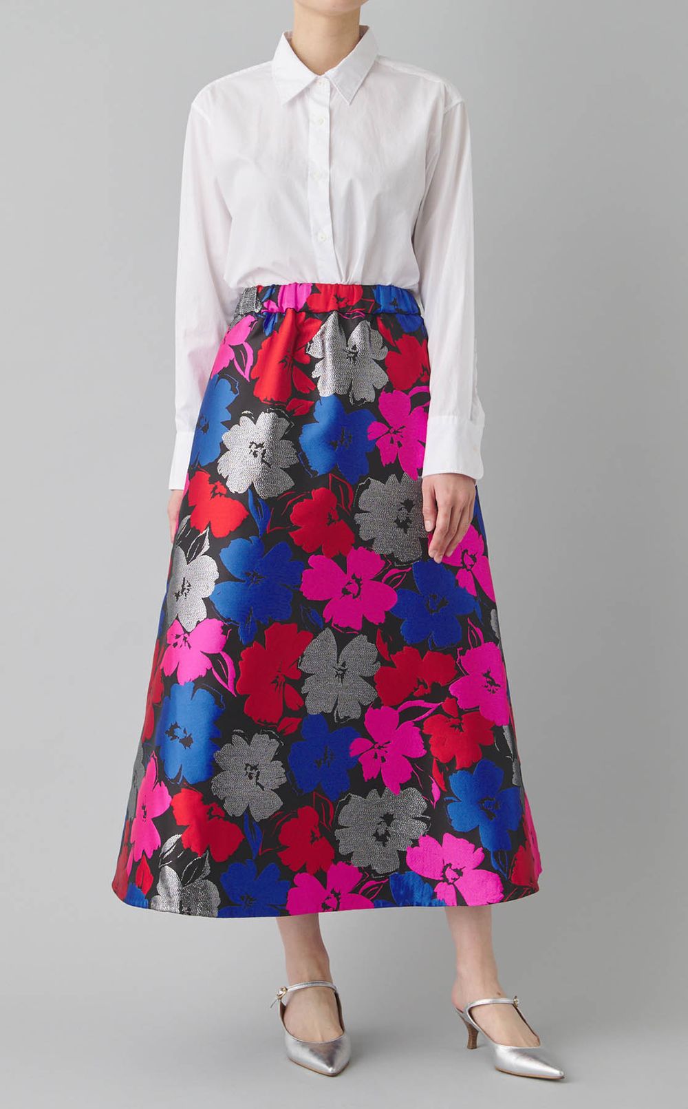 ビッグマルチフラワーギャザースカート