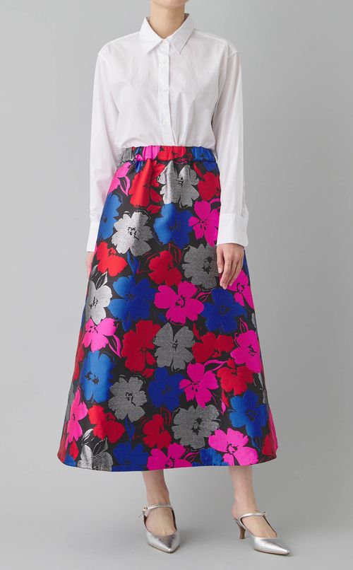 ビッグマルチフラワーギャザースカート