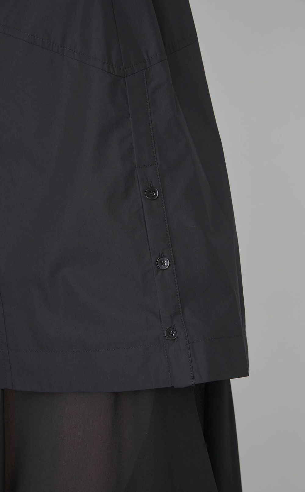 レースレイヤードシャツドレス