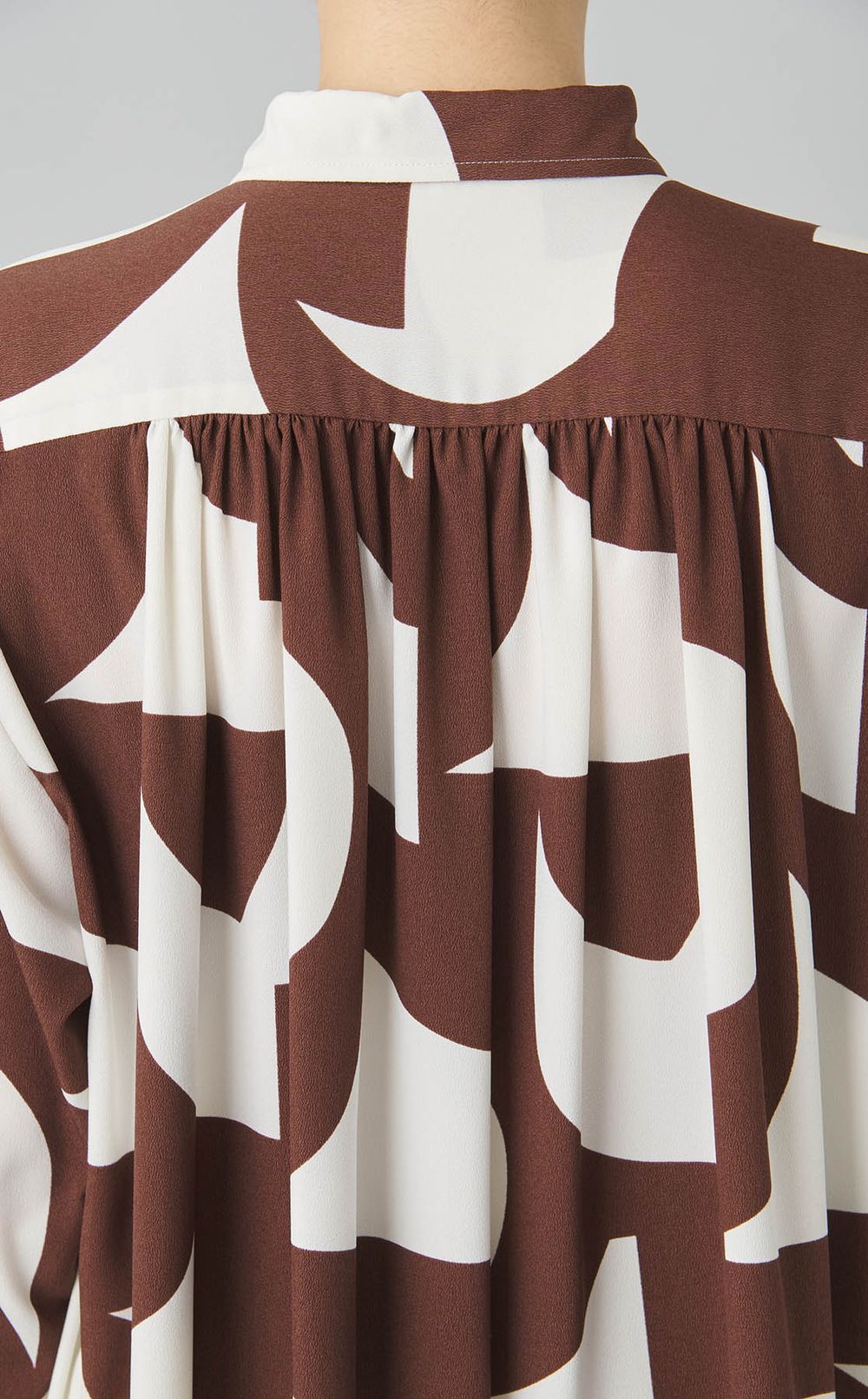 ジオメトリープリント ロングワンピース