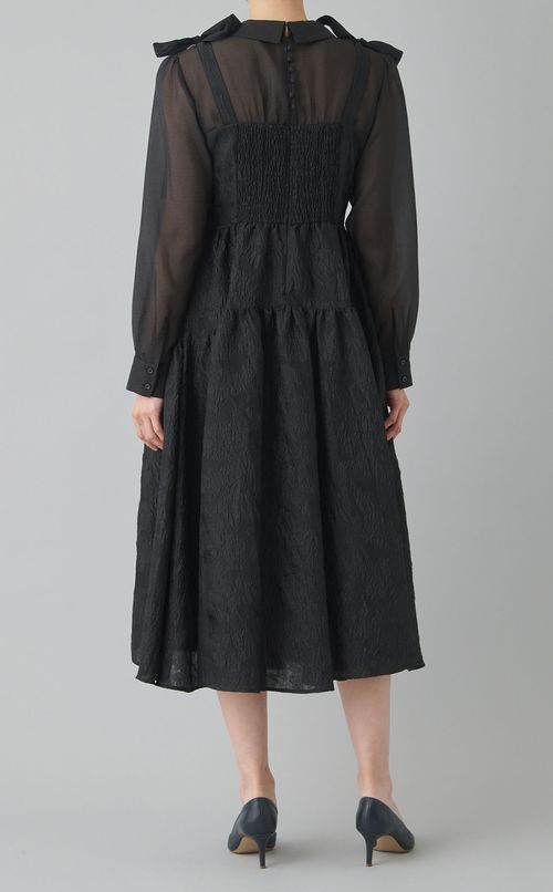 シアーシャツコンビワンピース