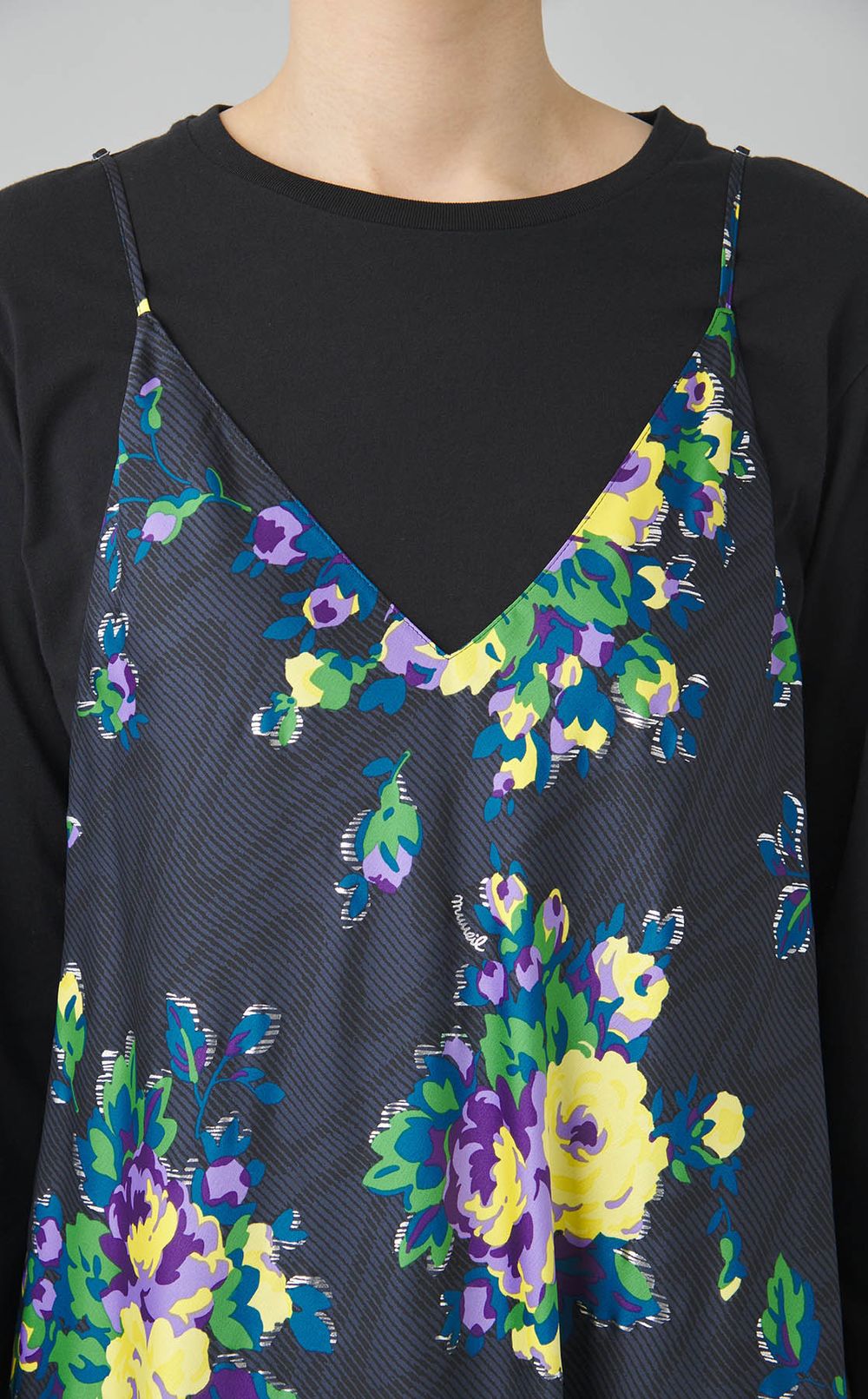 ローズプリントキャミソールワンピース