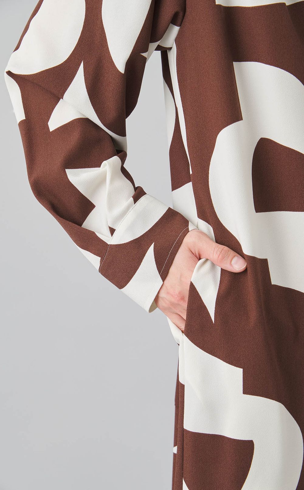 ジオメトリープリント ロングワンピース