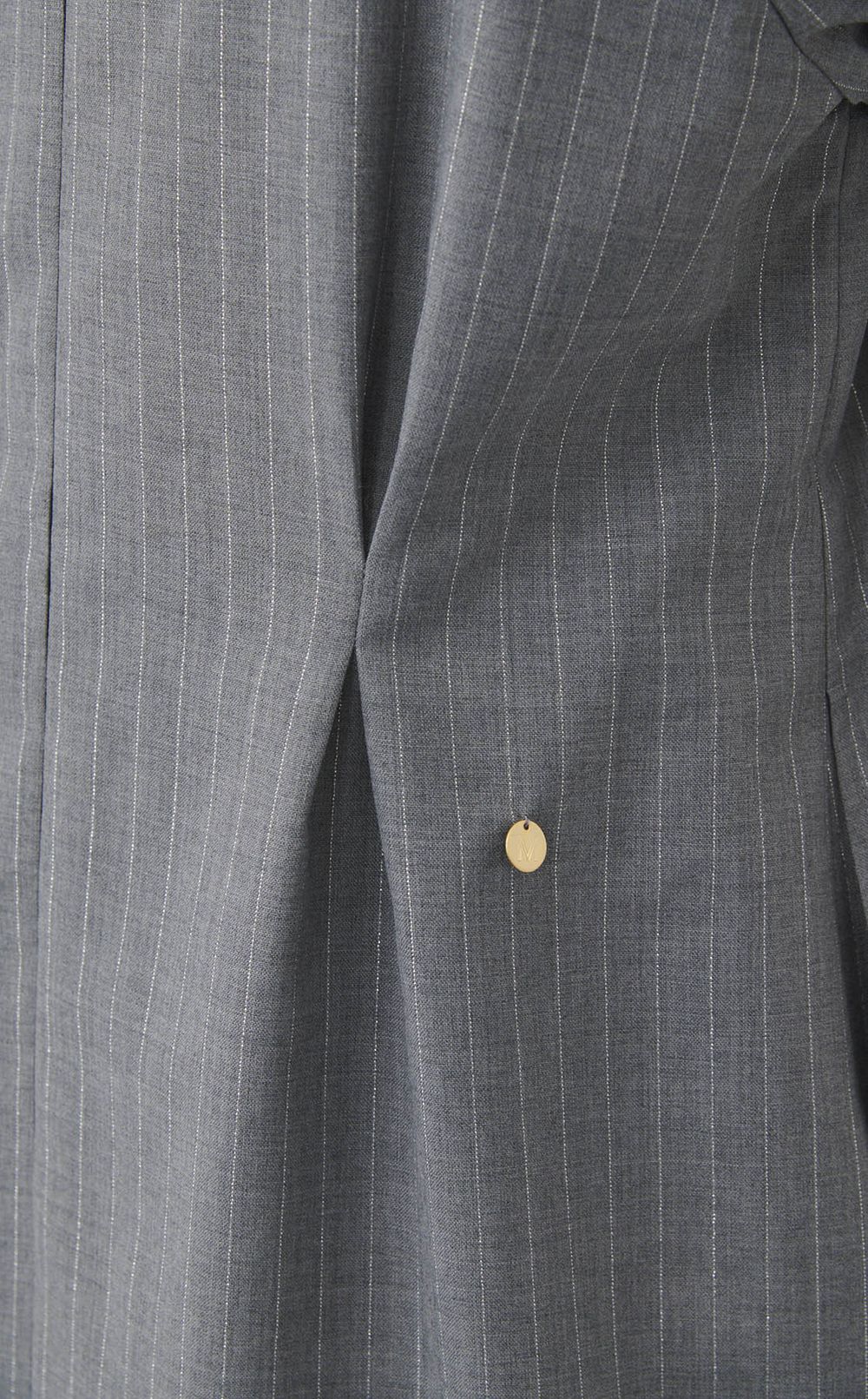 ラメストライプフレアスリーブワンピース